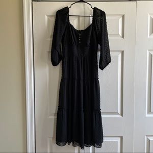 J.Crew Swiss dot maxi dress